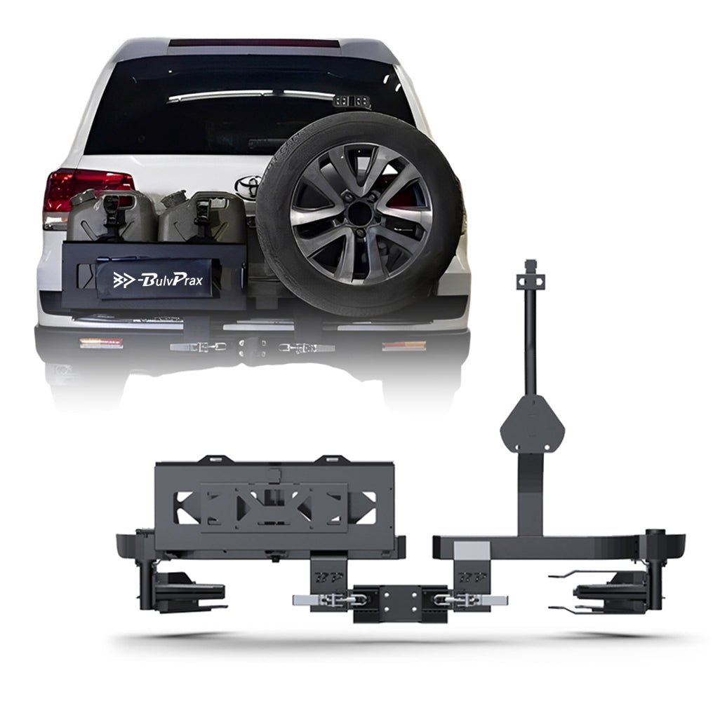Toyota LC200 tire rack and bucket rack