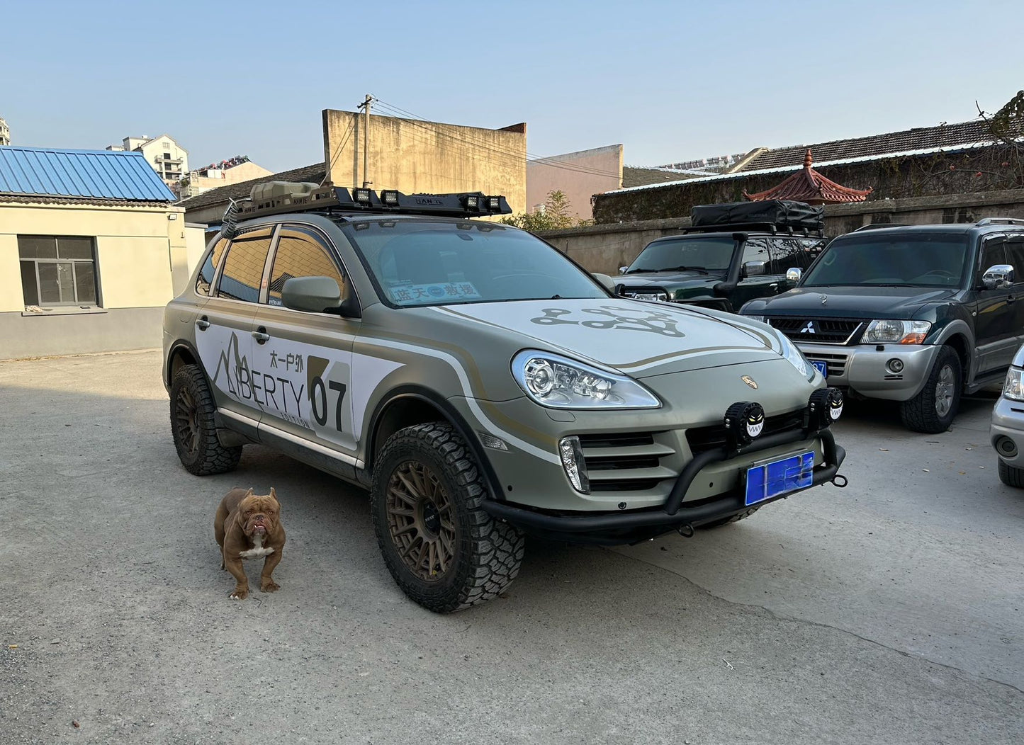 Porsche Cayenne 957 Full/Half Height Tubular Offroad front bumper