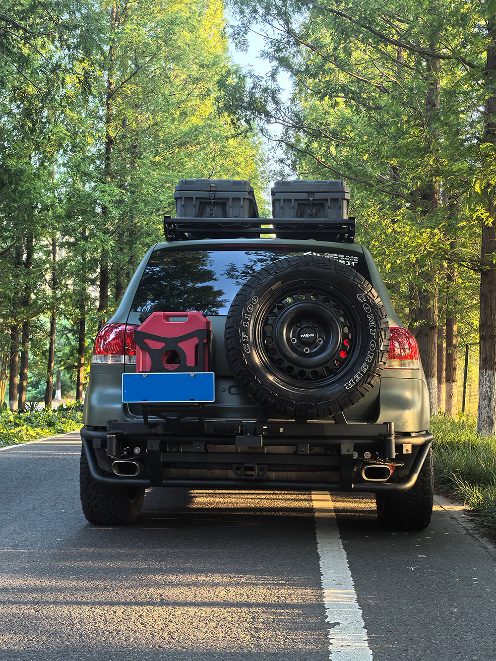 Rear Bumper for Touareg with Tire Carrier & Jerry Can Holder