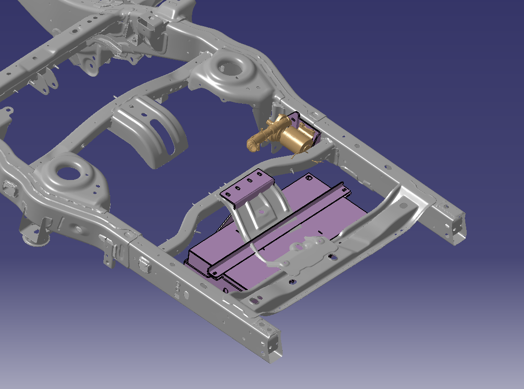 Installation diagram of booster radiator water tank
