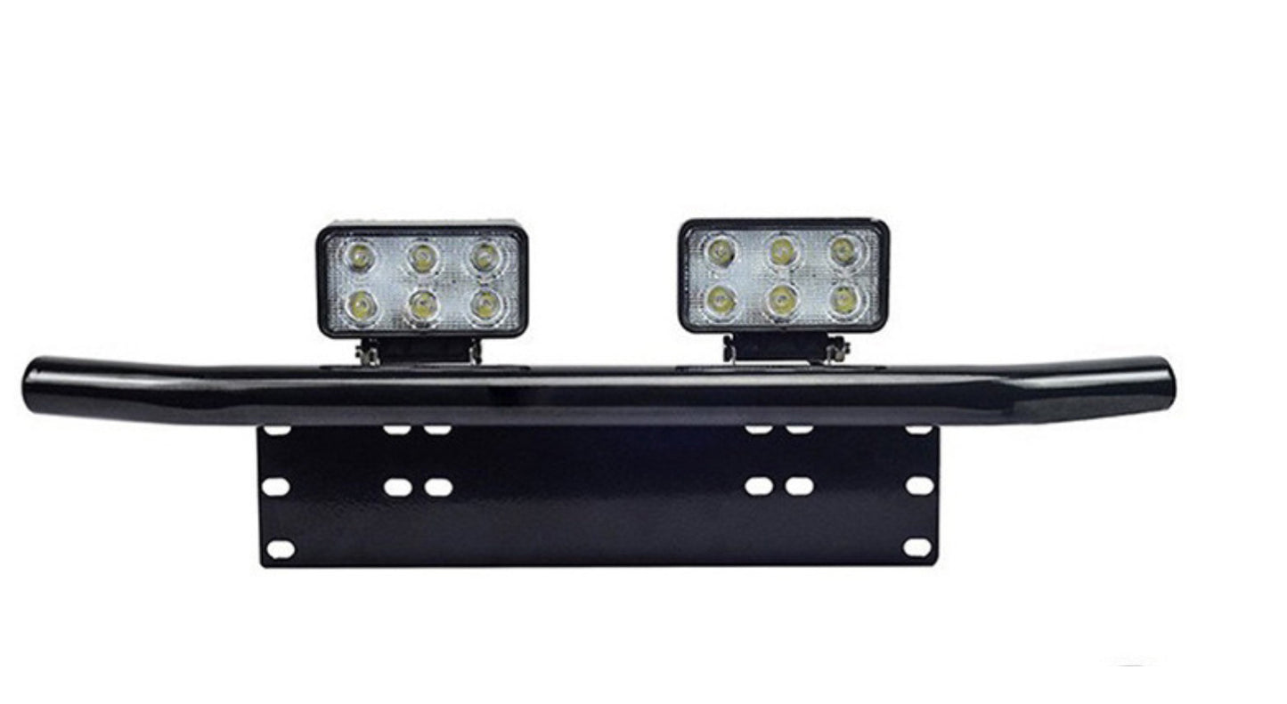 Front License Plate Frame Bracket – 2mm Aluminum, LED Light Support, Fits Most Cars