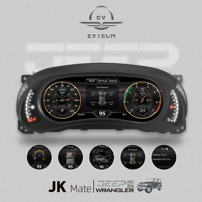 Jeep wranger digital cluster LCD instrument panel