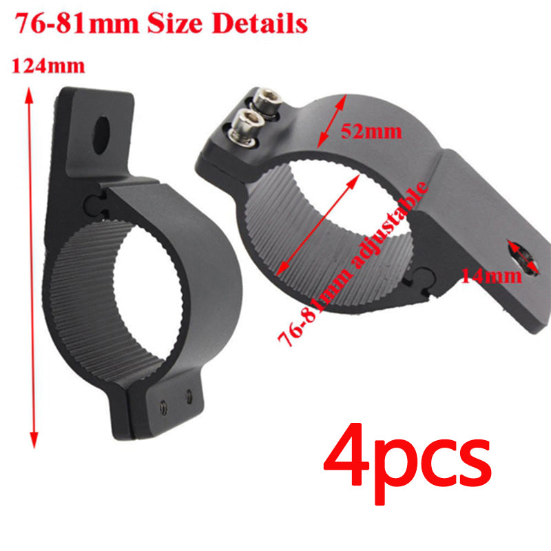 4PCS Bull Bar Mount Bracket Kit 2”-3” Universal LED Light Bar Clamps