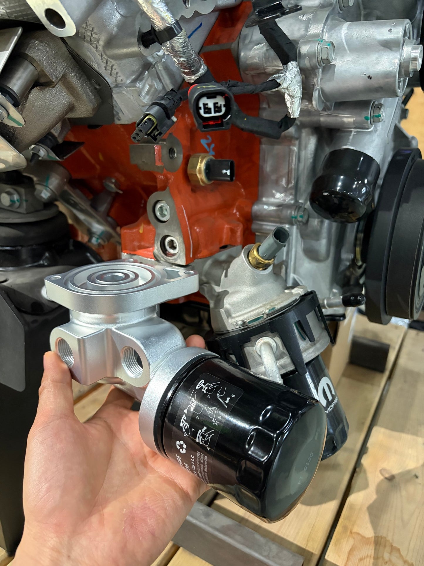 HEMI Oil Filter Adapter for Jeep Wrangler HEMI Swaps