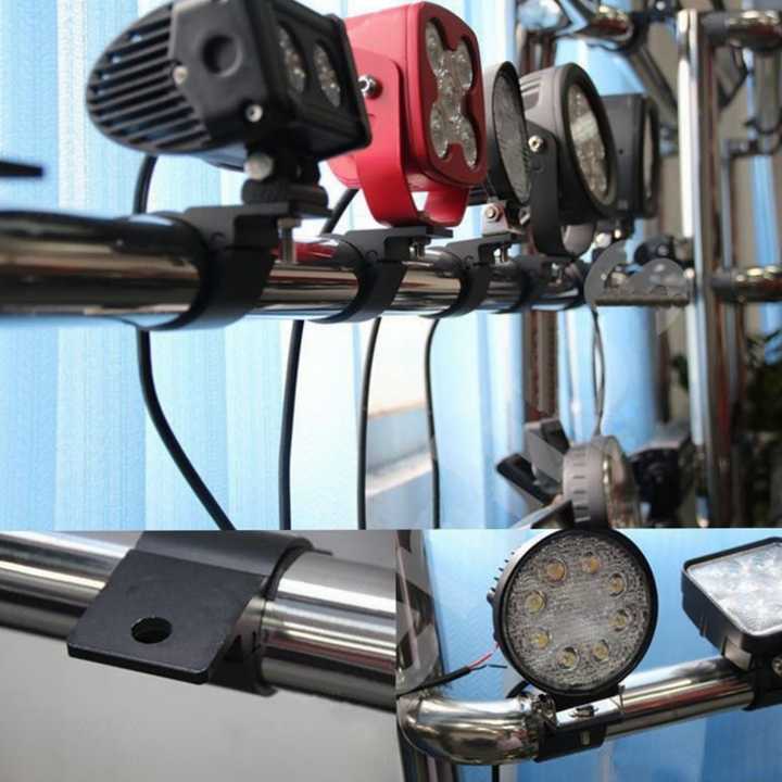 4PCS Bull Bar Mount Bracket Kit 2”-3” Universal LED Light Bar Clamps