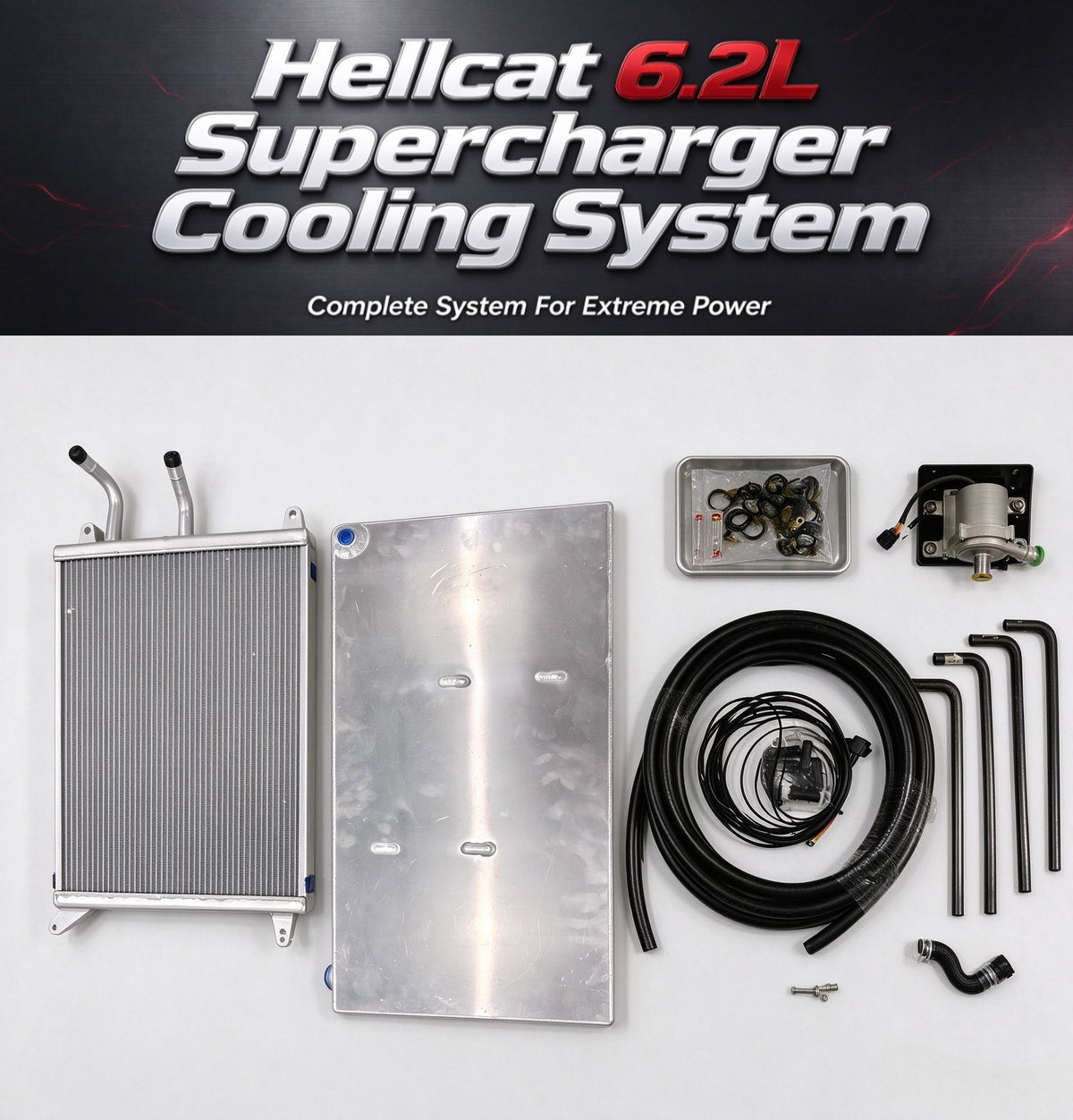Hellcat 6.2L Supercharger Cooling System Kit for Jeep JL / JT