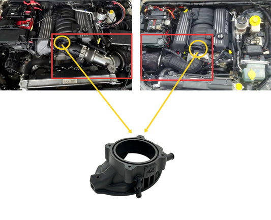 HEMI 6.4 / RAM 6.4 Intake Manifold Straight Adapter – 3D Printed Nylon