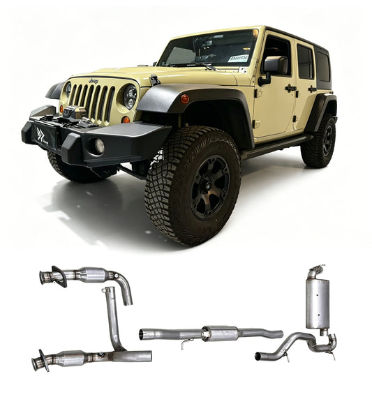 Complete exhaust system for Jeep Wrangler JK/JL/JT swap HEMI 5.7/6.2/6.4