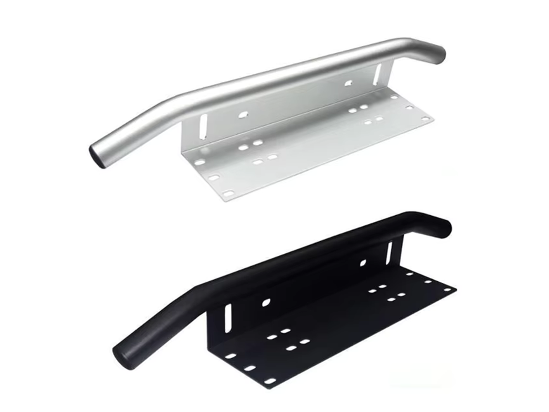 Front License Plate Frame Bracket – 2mm Aluminum, LED Light Support, Fits Most Cars