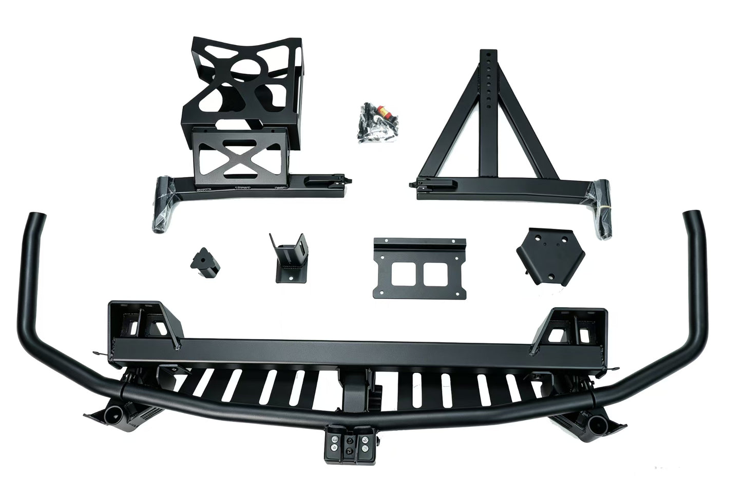 Porsche Cayenne 957/958 Rear Dual-Axis Offroad Bumper with Tire Carrier