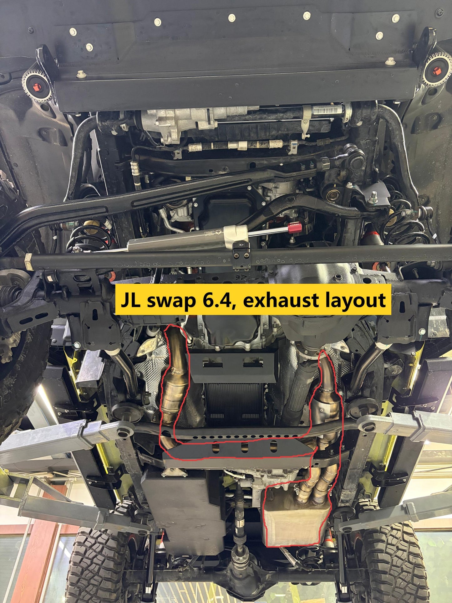 JL 2-Door 6.4L Swap Exhaust &amp; Dual Fuel Tank Solution