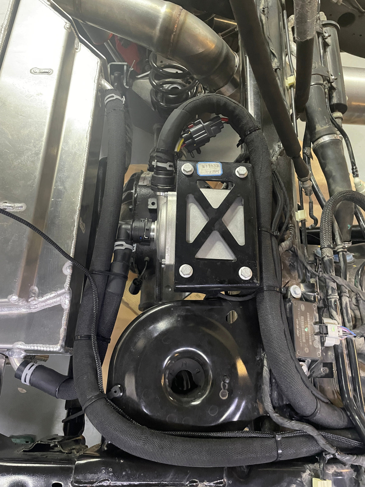 installation of booster radiator water pump